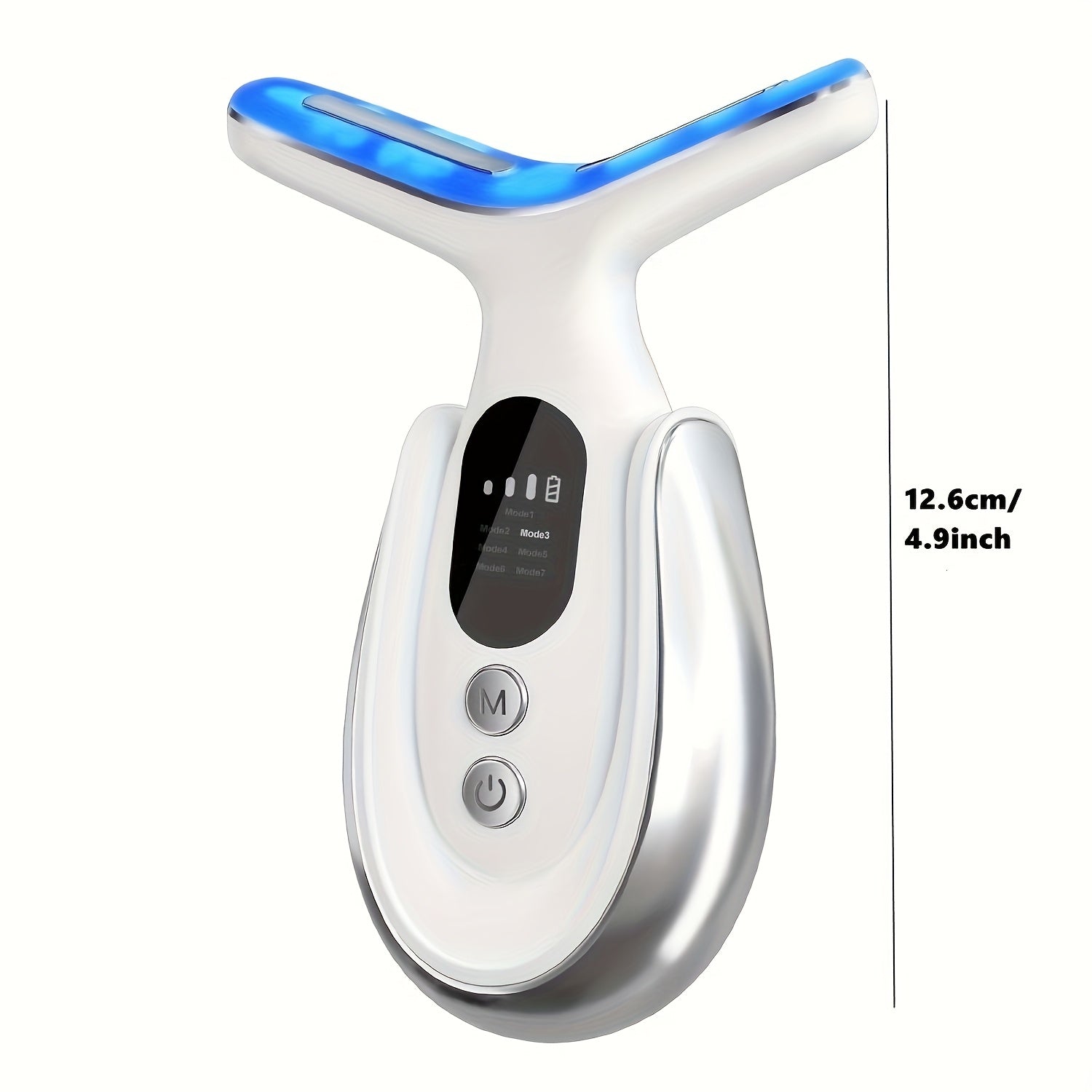 USB Rechargeable 7-Mode Facial and Neck Massager with Portable Ergonomic Design