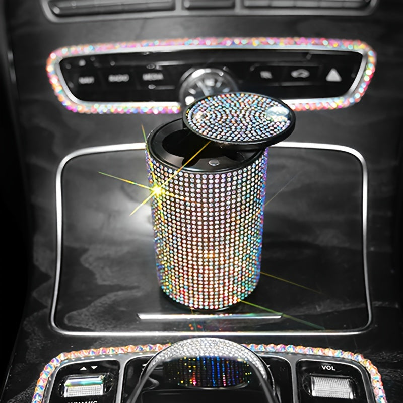 Ayollar uchun Kristal bilan bezatilgan transport vositasi aksessuari, bardoshli zanglamaydigan po'latdan tayyorlangan, ko'p funksiyali