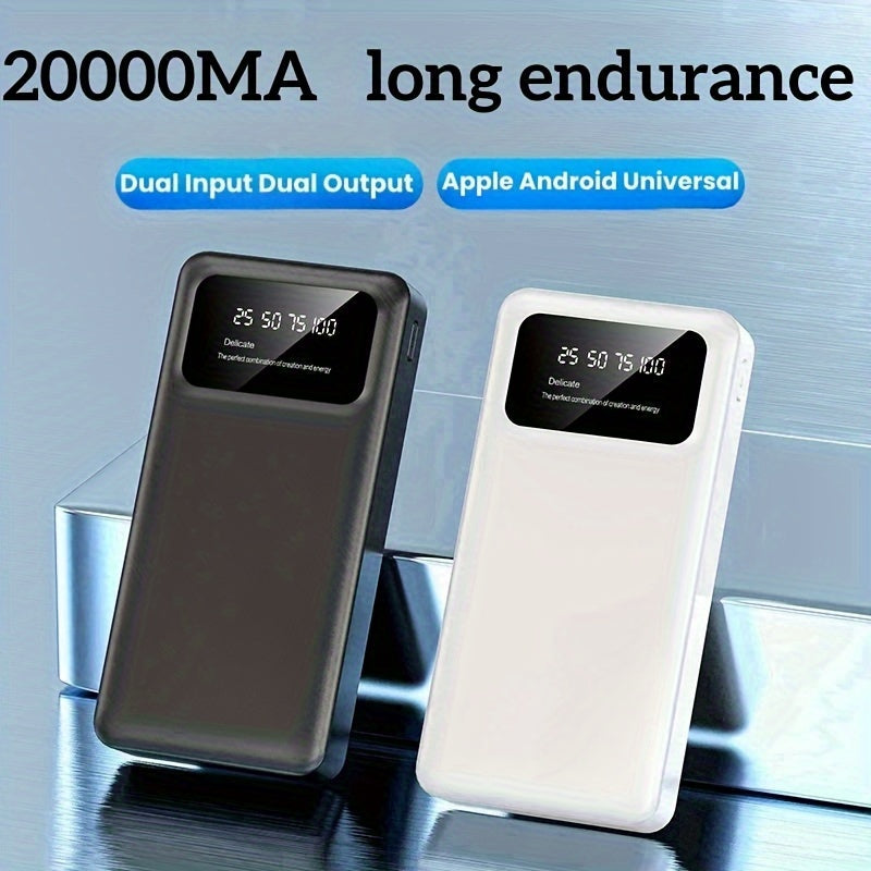 Banco de energía de 20000mAh con carga rápida, batería de litio y conector Micro USB