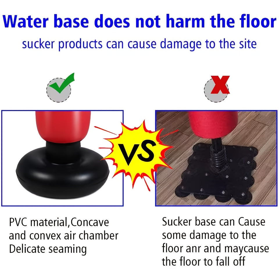 Lightweight Foldable PVC Vertical Punching Bag for Home Gym and Training