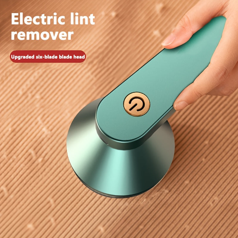 Electric Fabric Trimmer Lint Remover with Steel Cutter Head USB Rechargeable for Clothes Furniture and Carpets