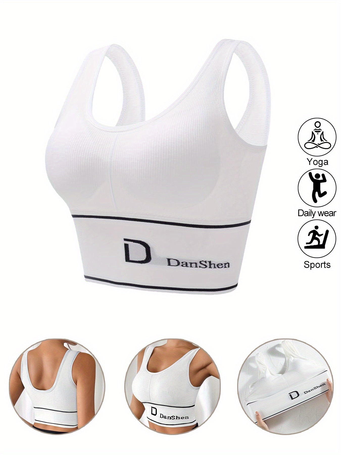 Women's Plus Size Sports Bras Padded Breathable Mesh for Yoga Running