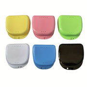 Portable Orthodontic Retainer Case Plastic Storage Box Ventilated for Travel