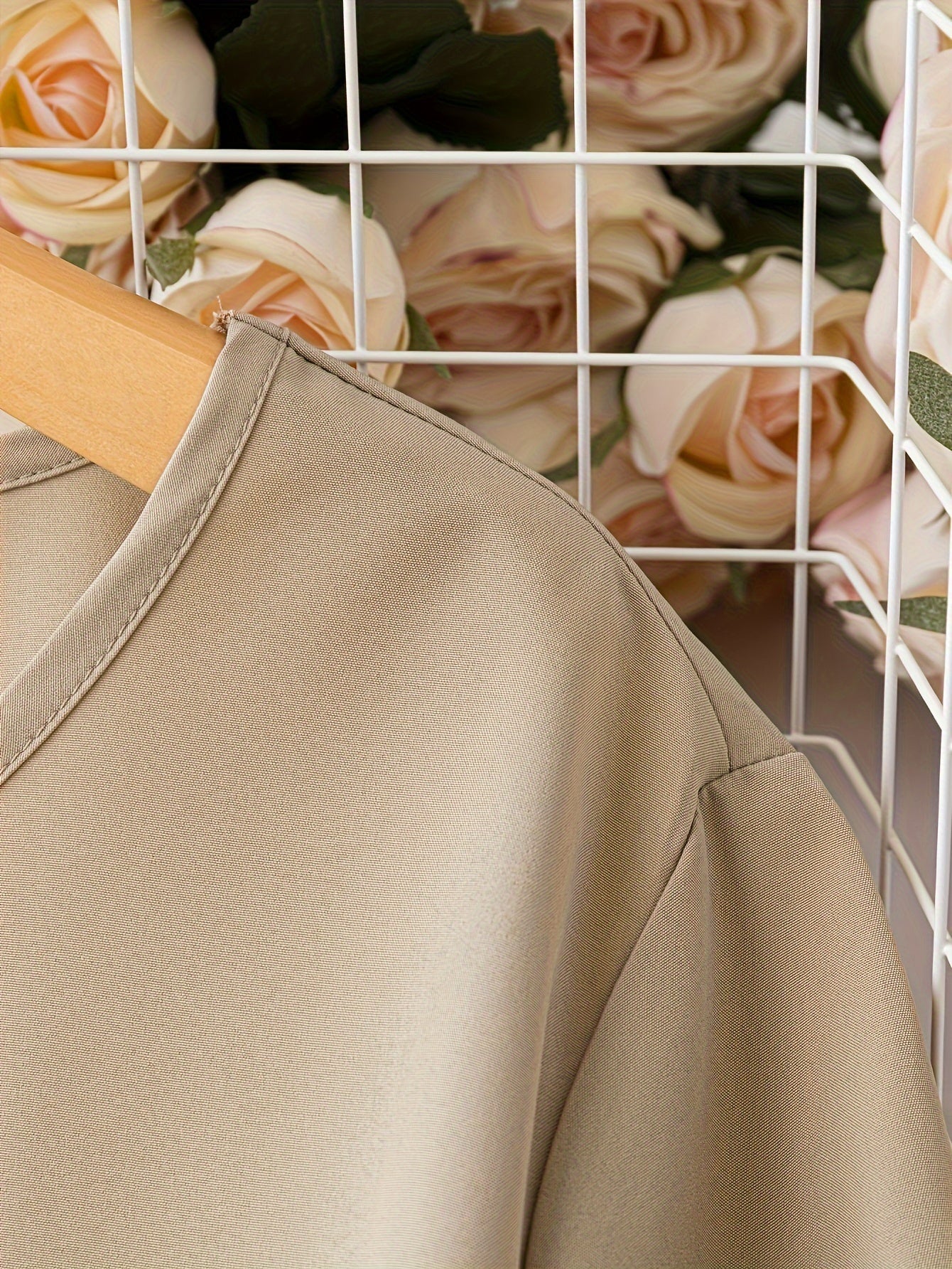 Vestido de verano para mujer con cuello redondo, mangas cortas y estampado único