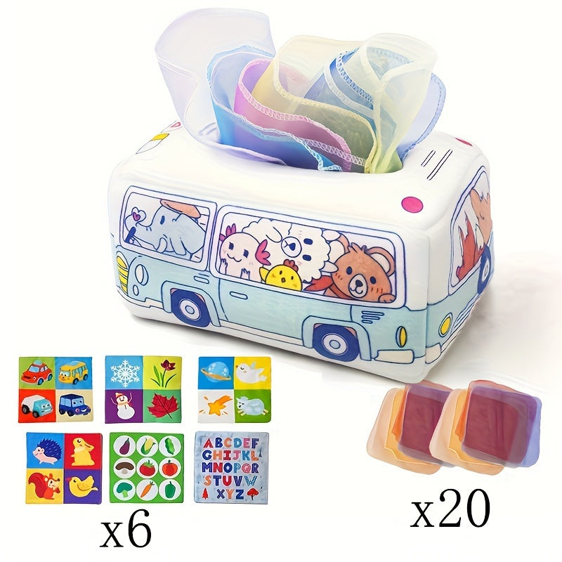 Sensory Toy for Children Polyester Tissue Box Tear-Resistant Hand Exercise Educational Toy for Boys and Girls