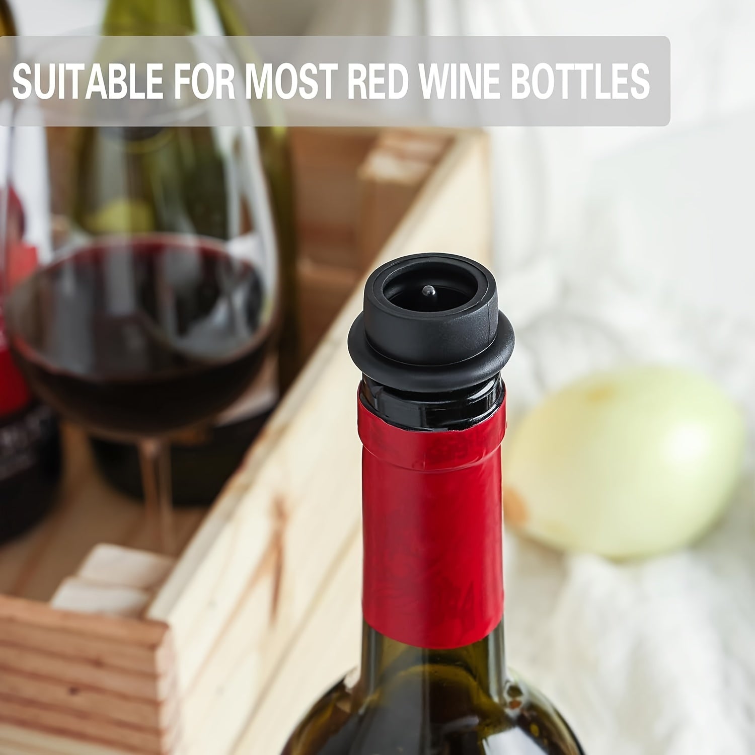 Juego de conservador de vino para mantener el vino fresco sellado al vacío regalo para vacaciones