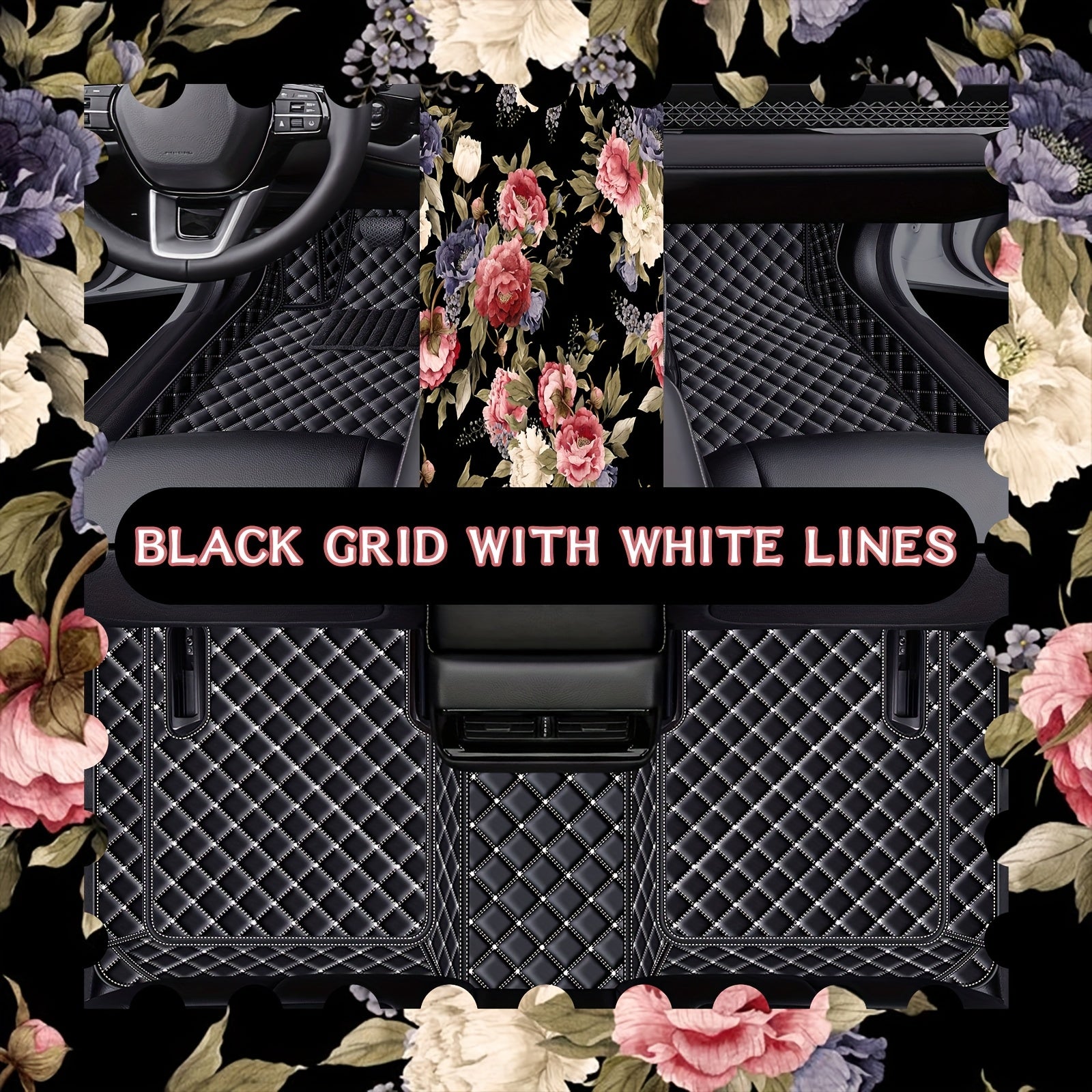 Full Coverage Faux Leather Car Floor Mats for All-Weather Use