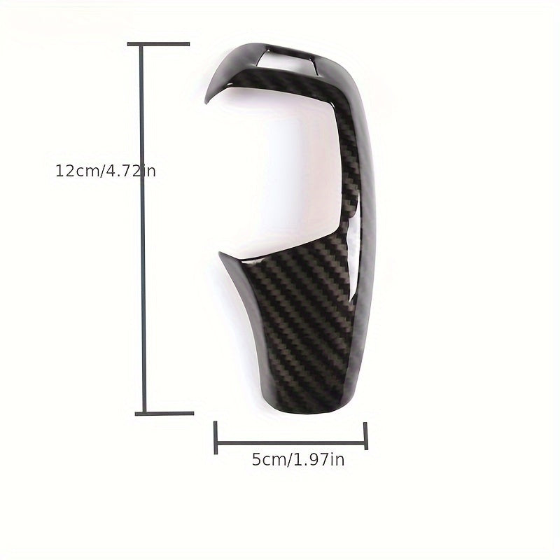 Car Carbon Fiber Look Gear Shift Panel and Knob Cover for BMW Vehicles