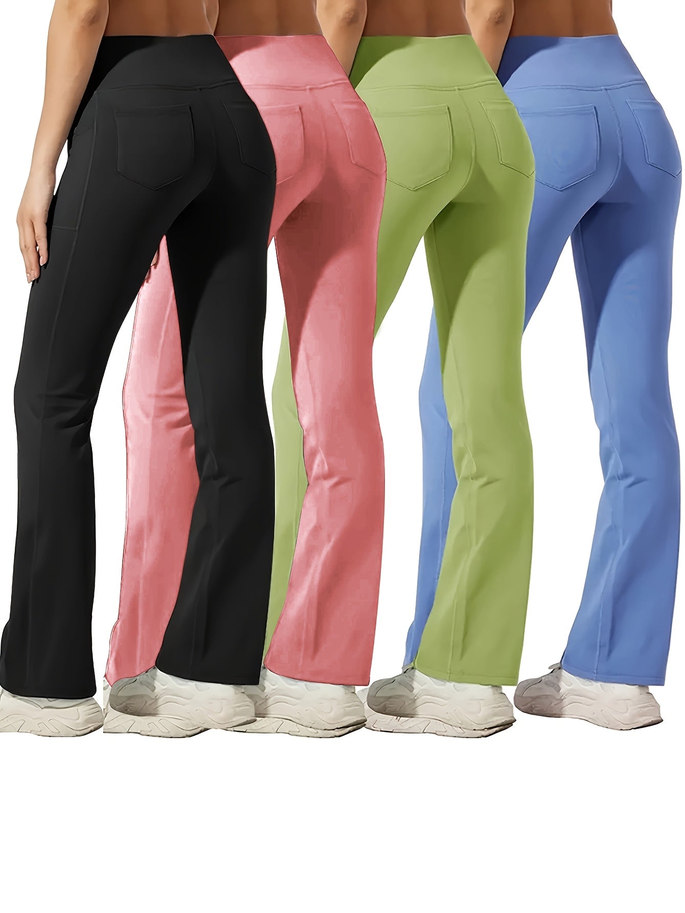 Plus Size Women's Yoga Pants with Phone Pocket Casual Sportswear