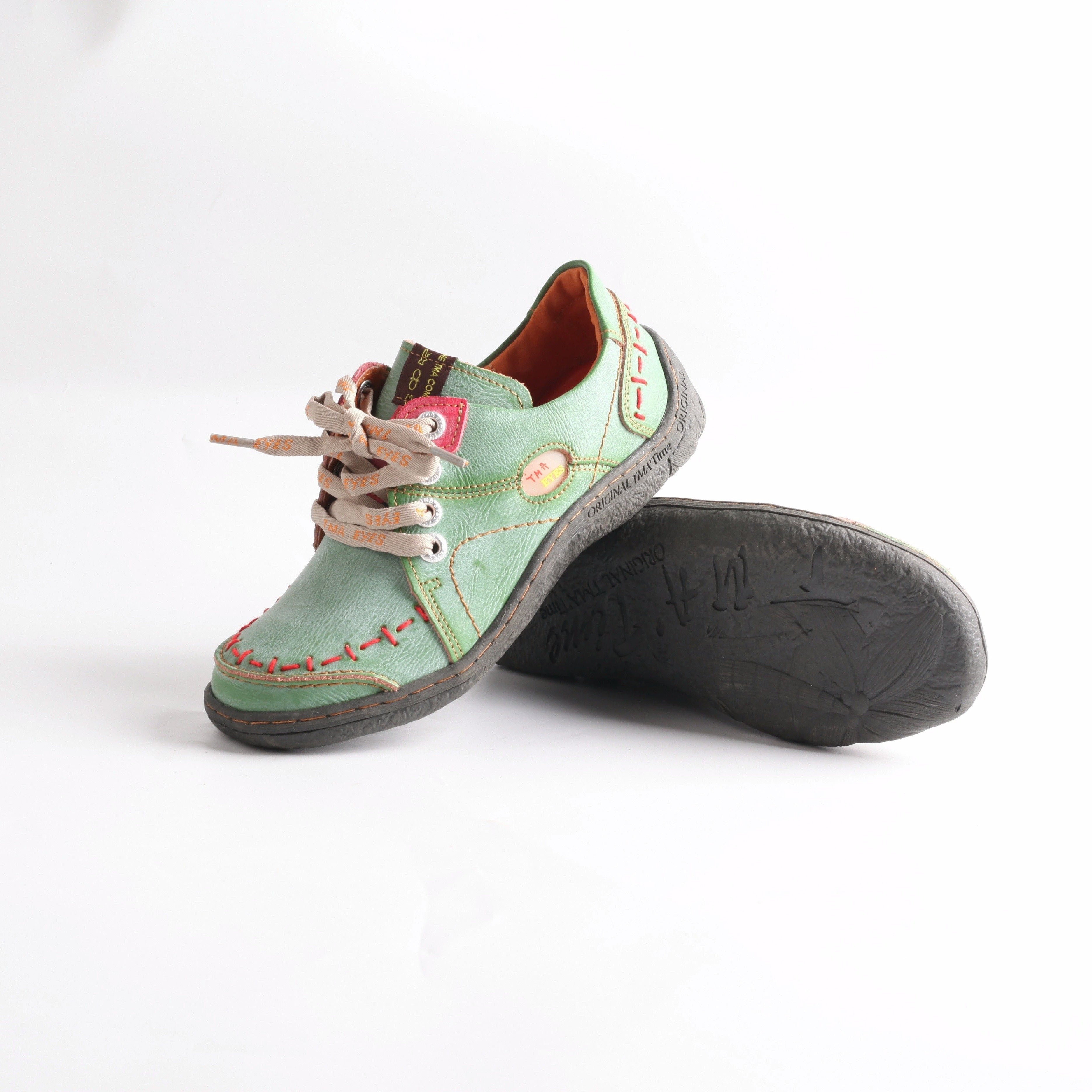 Women's Flat Shoes Spring Comfortable Low Top White Blue Nature-Inspired Patterns Casual
