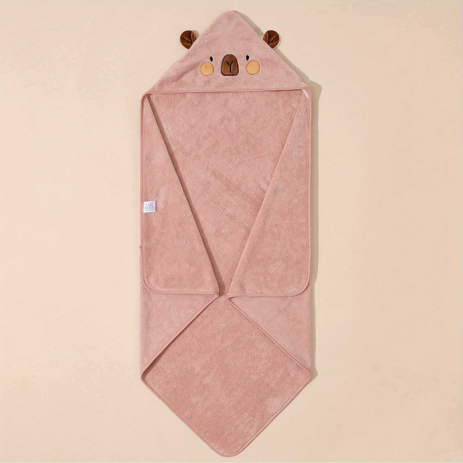 Kids' Soft Cotton Cartoon Towel for Kids White Cozy Blanket for Home and Travel