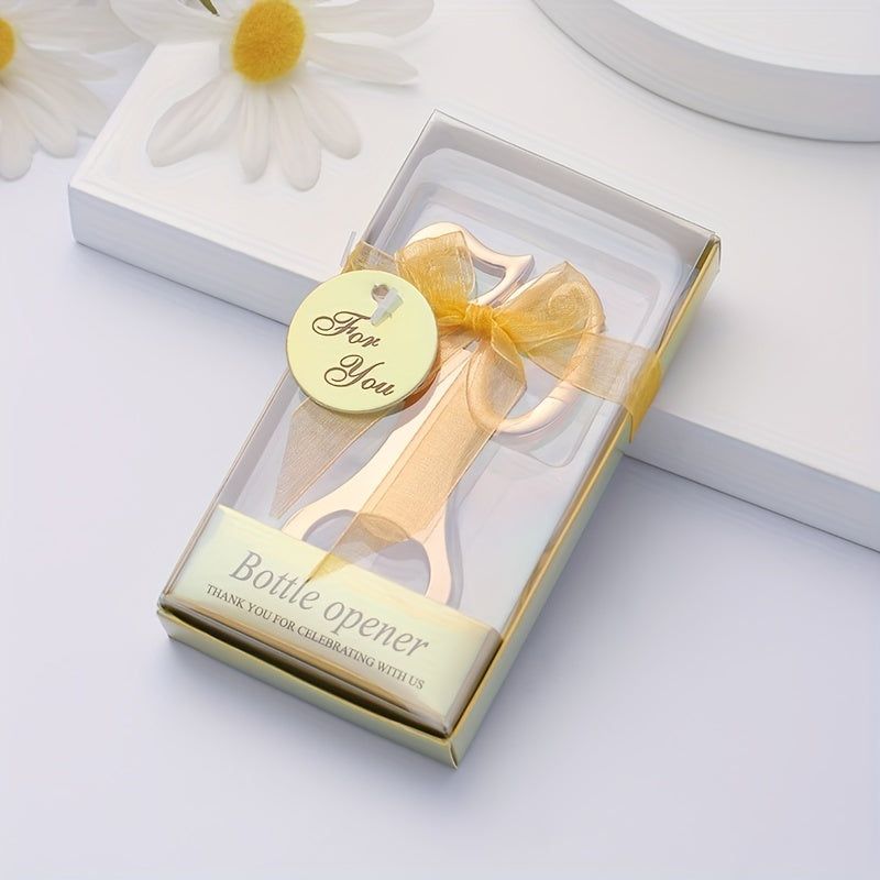 Golden Metal 70th Birthday Beer Bottle Opener for Parties and Celebrations