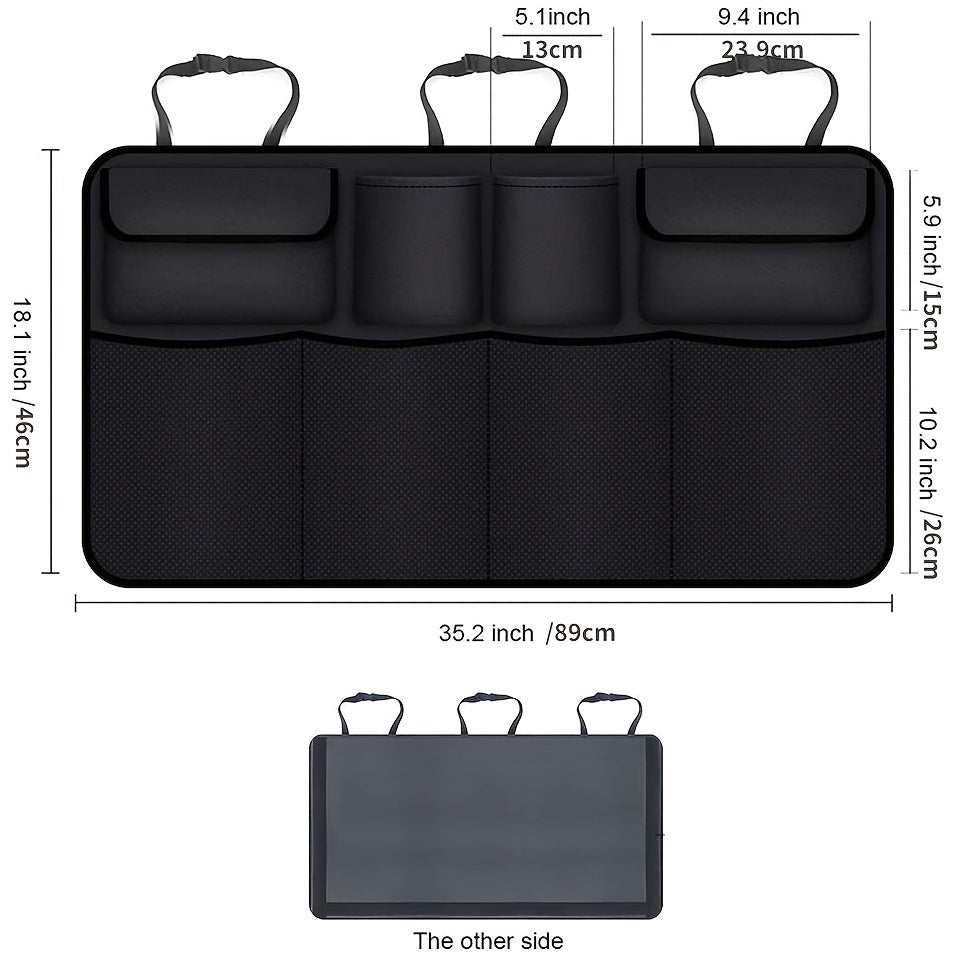 Автомобильный органайзер для багажника, сетчатый, универсальный, для заднего сиденья, спинка сиденья
