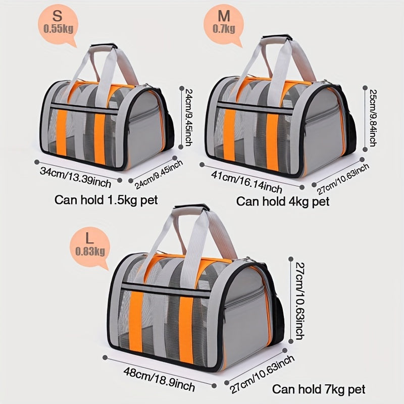 Portable Pet Carrier for Small Cats and Dogs Breathable Foldable Travel Outdoor