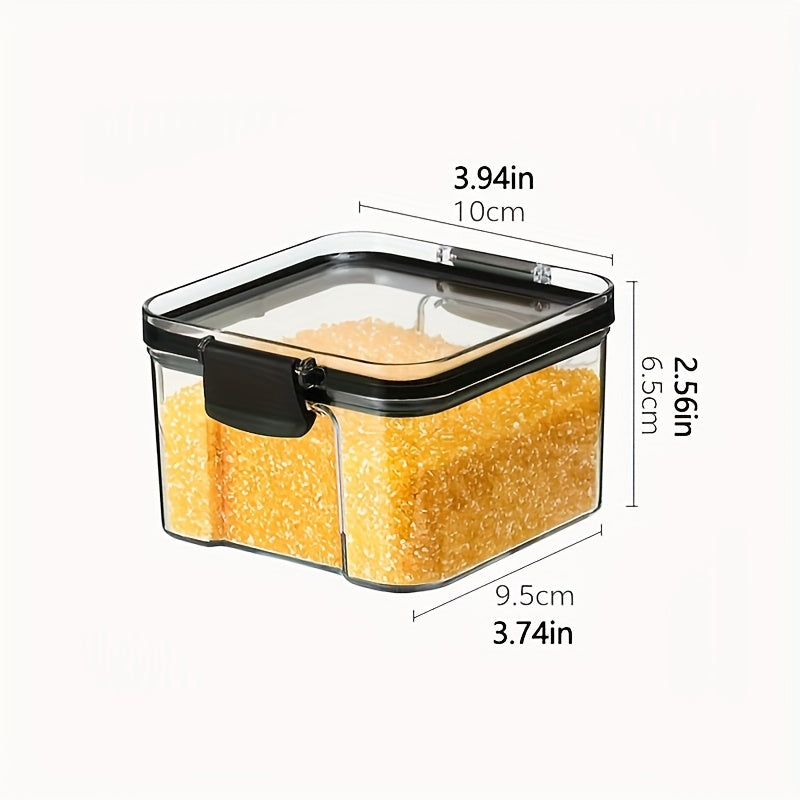 Durable Plastic Food Storage Container with Lid for Dry Goods and Outdoor Use