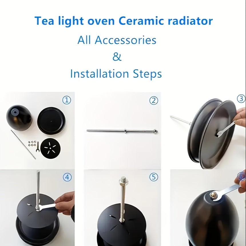 Electric Candle Heating Stove for Home and Outdoor Use with Hand Warmer