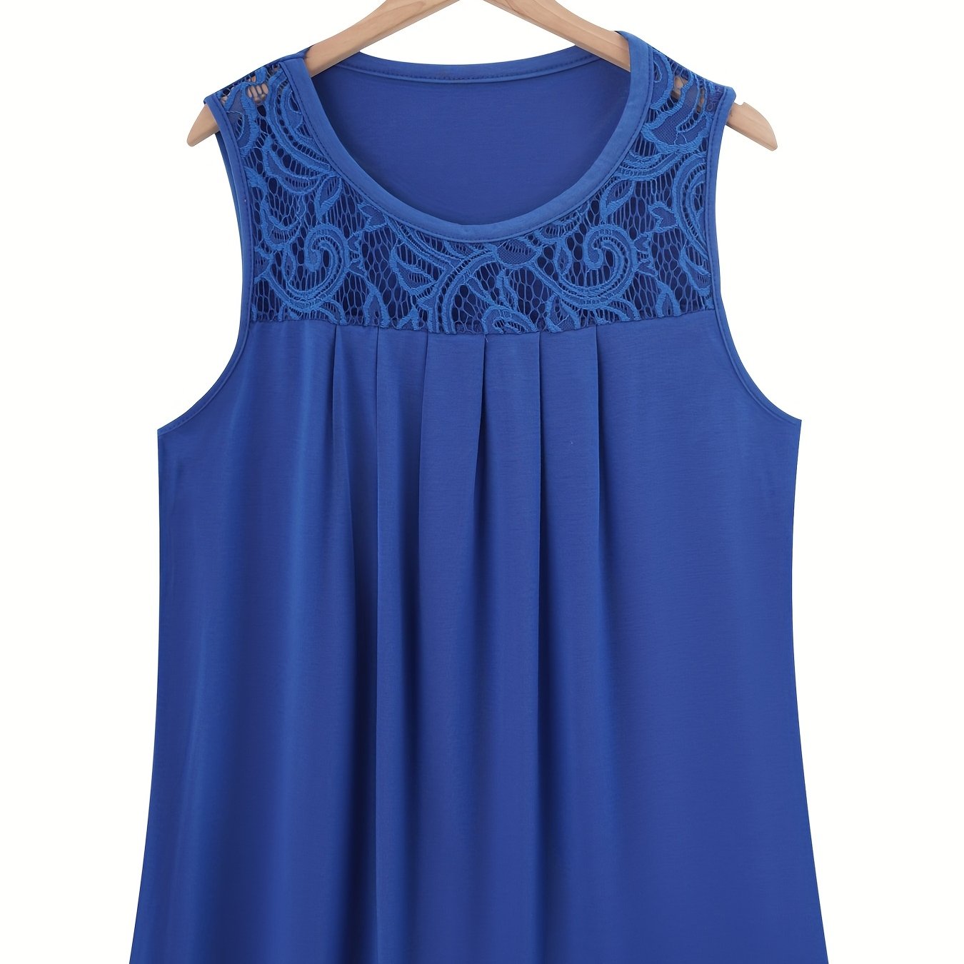 Женская безрукавная плиссированная повседневная блузка для отпуска в однотонном цвете