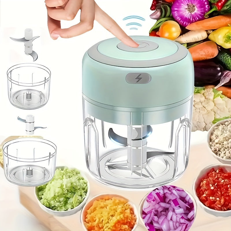 Mini Food Processor Garlic Masher Electric Meat Grinder Vegetable Cutter 250ml