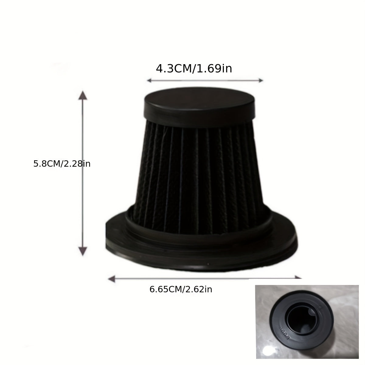 2 dona yuviladigan PVC chang to'plovchi filtrlari qo'lda ishlatiladigan changyutgich uchun qora tarmoq