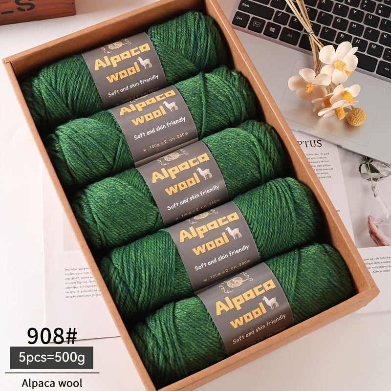 Multicolored Alpaca Wool Yarn 500G Thick Knitting Needles for Autumn Winter Projects