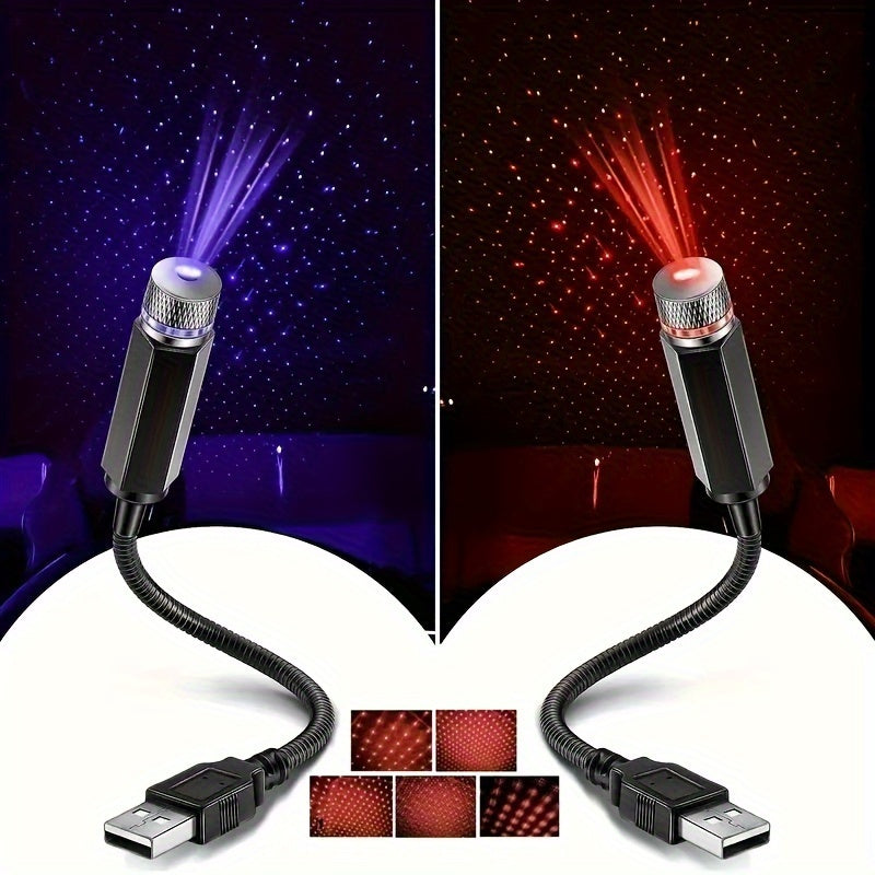 Car Interior LED Starry Sky Light Atmosphere Car Roof Decoration Projector