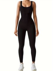 Top de tirantes sin mangas para yoga de mujer, poliéster, sólido, transpirable, sin costuras, para fitness