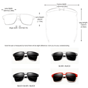 Men's Square Polarized Business Sunglasses for Outdoor Sports Cycling