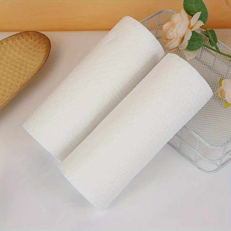 50 Cartoon Style Disposable Cleaning Cloths on a Roll for Kitchen Wet and Dry Use
