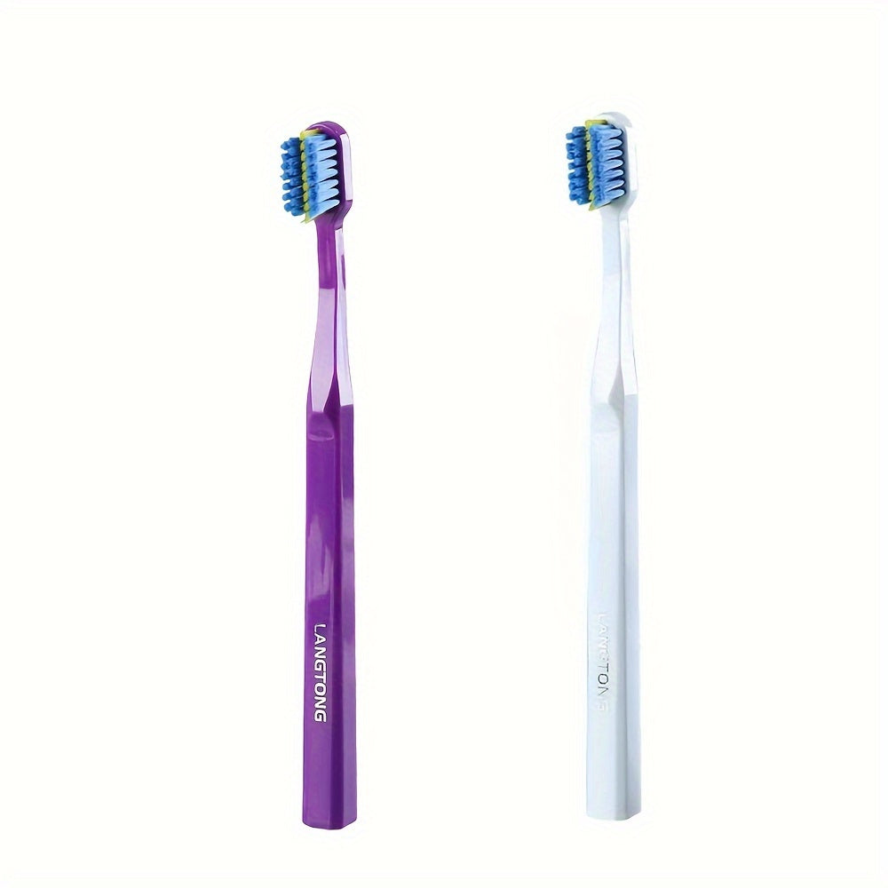 Adult Soft Bristle Toothbrushes for Braces Pack of 2 Nylon Brush Heads