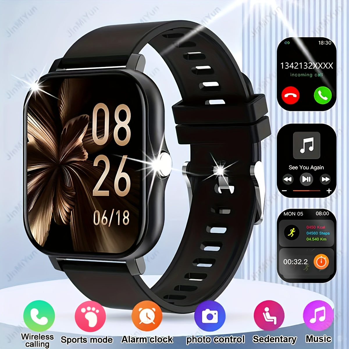 2024 Sports Smart Watch for Men and Women 2.01-Inch HD Touch Screen Call and Fitness Tracker