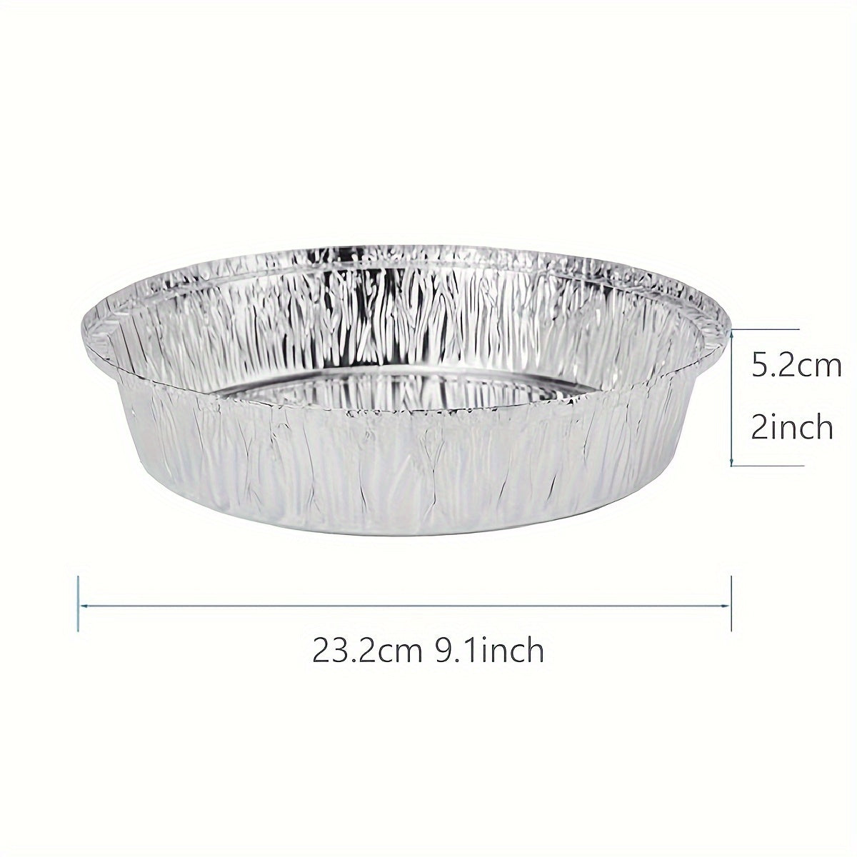 20 Pack Aluminum Foil Pans with Lids 22.86cm for Baking and Takeout