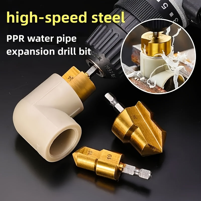 High-Speed Steel Pipe Expansion Drill Bit Set for Water Pipe Repair 20mm 25mm 32mm