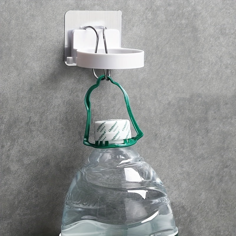 Wall Mounted Hair Dryer Holder Plastic Bathroom Organizer No-Drill Cord Management