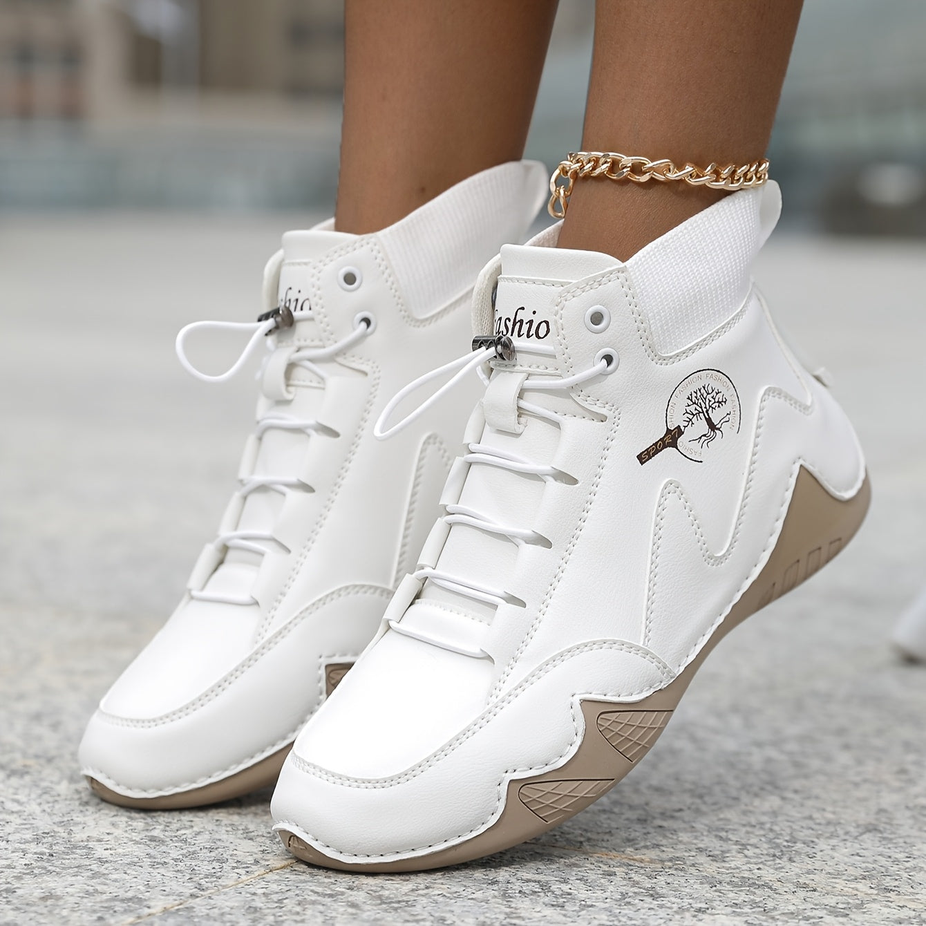 Women's Chunky Sneakers All-Season Solid Color Casual Cross-Training Shoes