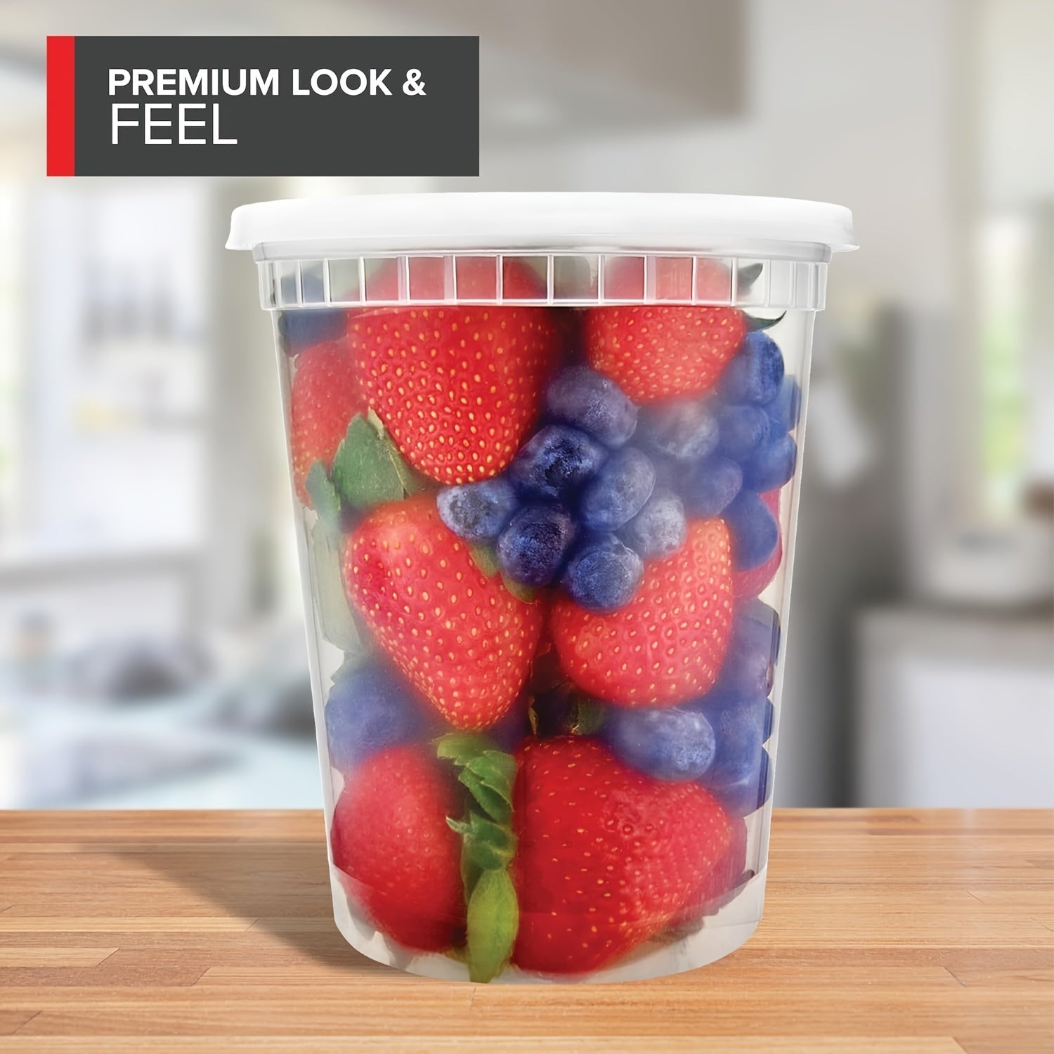 10 Sets 32 Oz Plastic Food Containers with Lids for Freezing and Storage