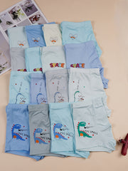 Pack de 8 calzoncillos bóxer con estampado de dinosaurios de dibujos animados para niños, de poliéster, ropa interior cómoda