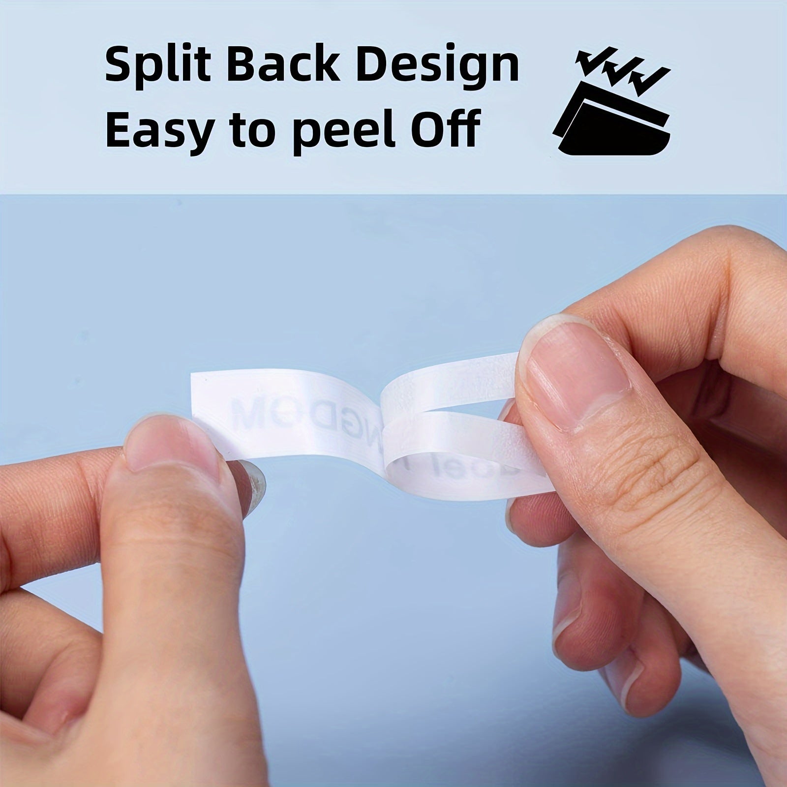 Laminated Label Tape 1.19cm x 7.99m for Label Makers, Clear Text, Easy Peel