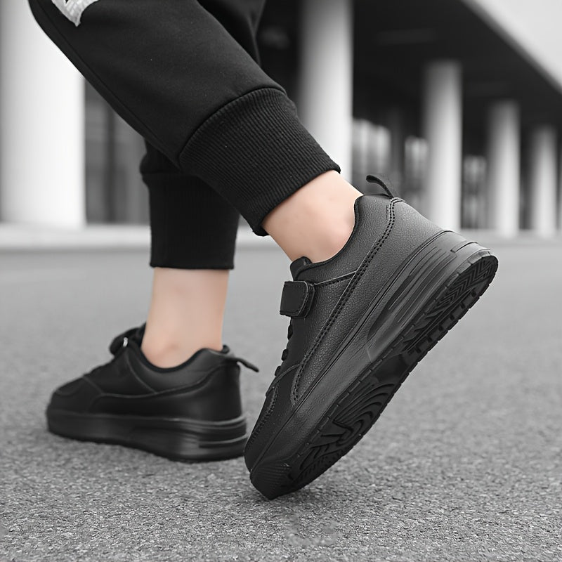 Kids Casual Shoes for Boys and Girls Lightweight Comfortable All-Season PU Fabric Low Top