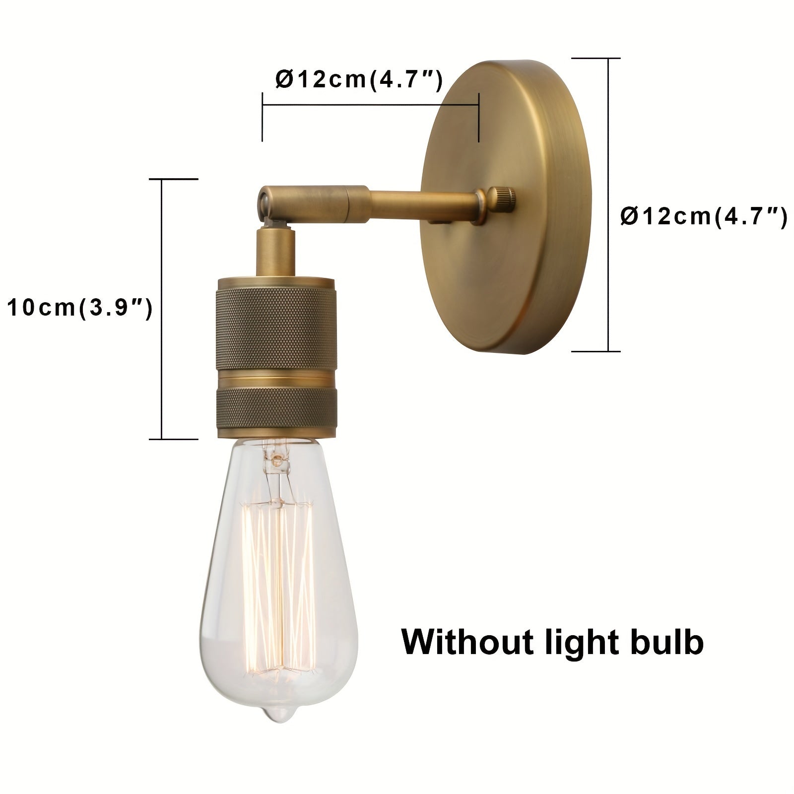 Vintage Industrial Wall Sconce Bronze Metal Indoor Lighting Up Down Edison Lamp