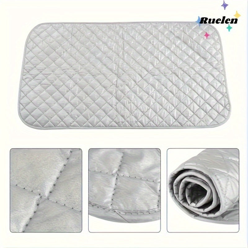 Silver-Coated Laundry Pad Heat Resistant Portable Ironing Mat for Travel and Home