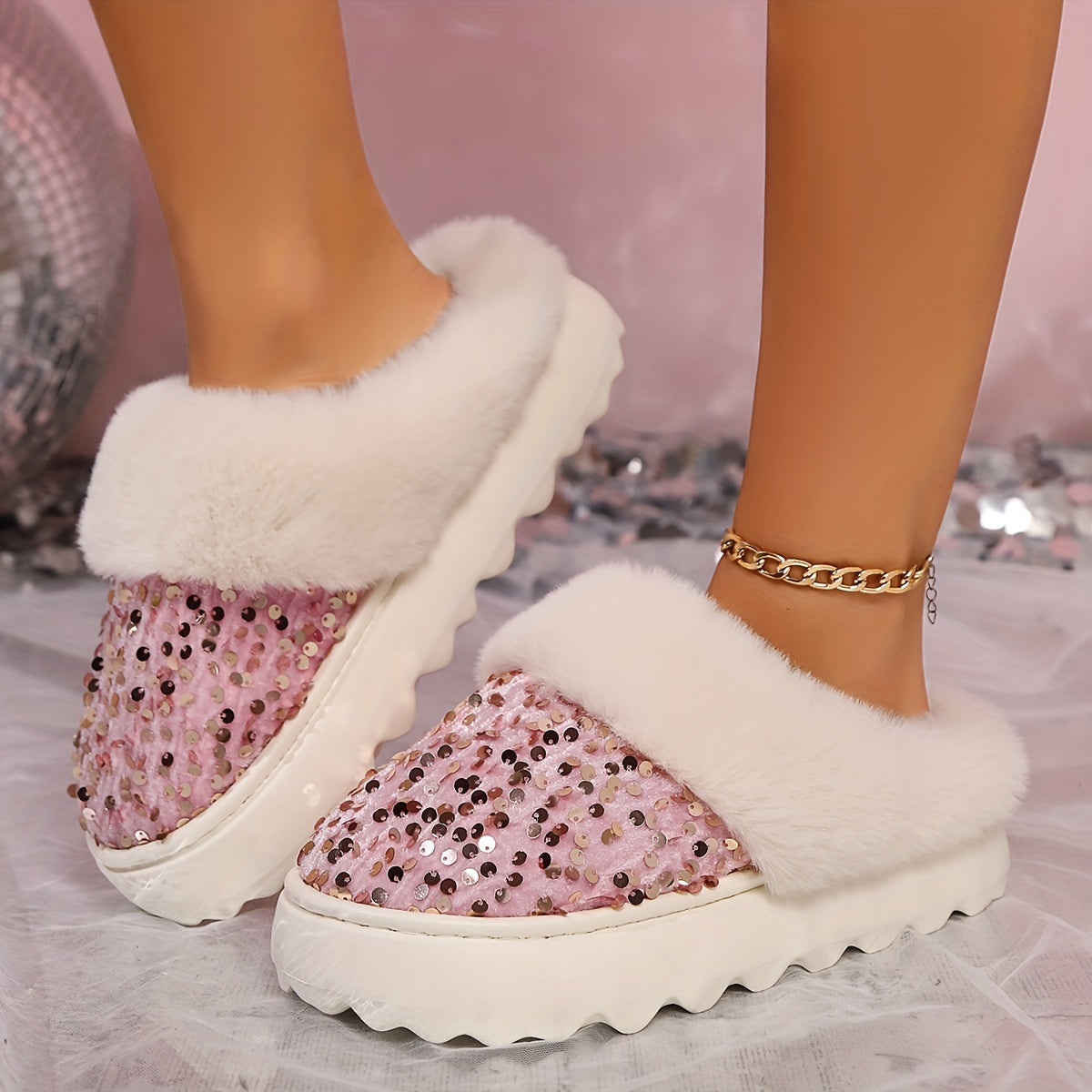 Women's Warm Soft Sole Indoor Slippers Non-slip Comfortable House Shoes