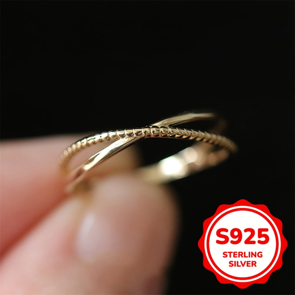 Sterling Silver Cross Ring for Women Minimalist Valentine's Day Birthday Gift