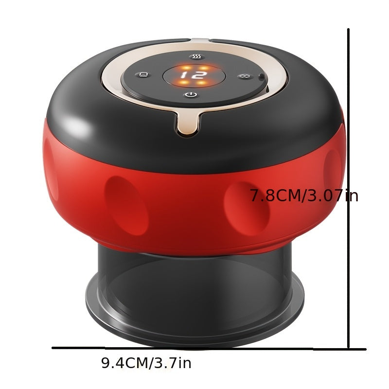 Li-ion batareyali USB orqali zaryadlanadigan elektr massajer, qora va qizil, qo'l bilan ishlatiladigan chuqur to'qima perkusiyasi uchun, sayohat va uyda foydalanish uchun portativ.