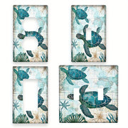 Sea Turtle and Octopus Decorative Light Switch Cover for Bathroom Bedroom Decor