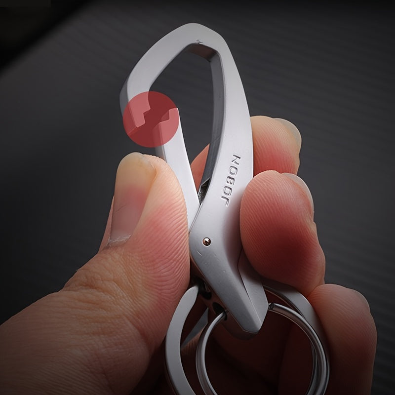 Unisex Zinc Alloy Double Ring Keychain Creative Metal Key Holder