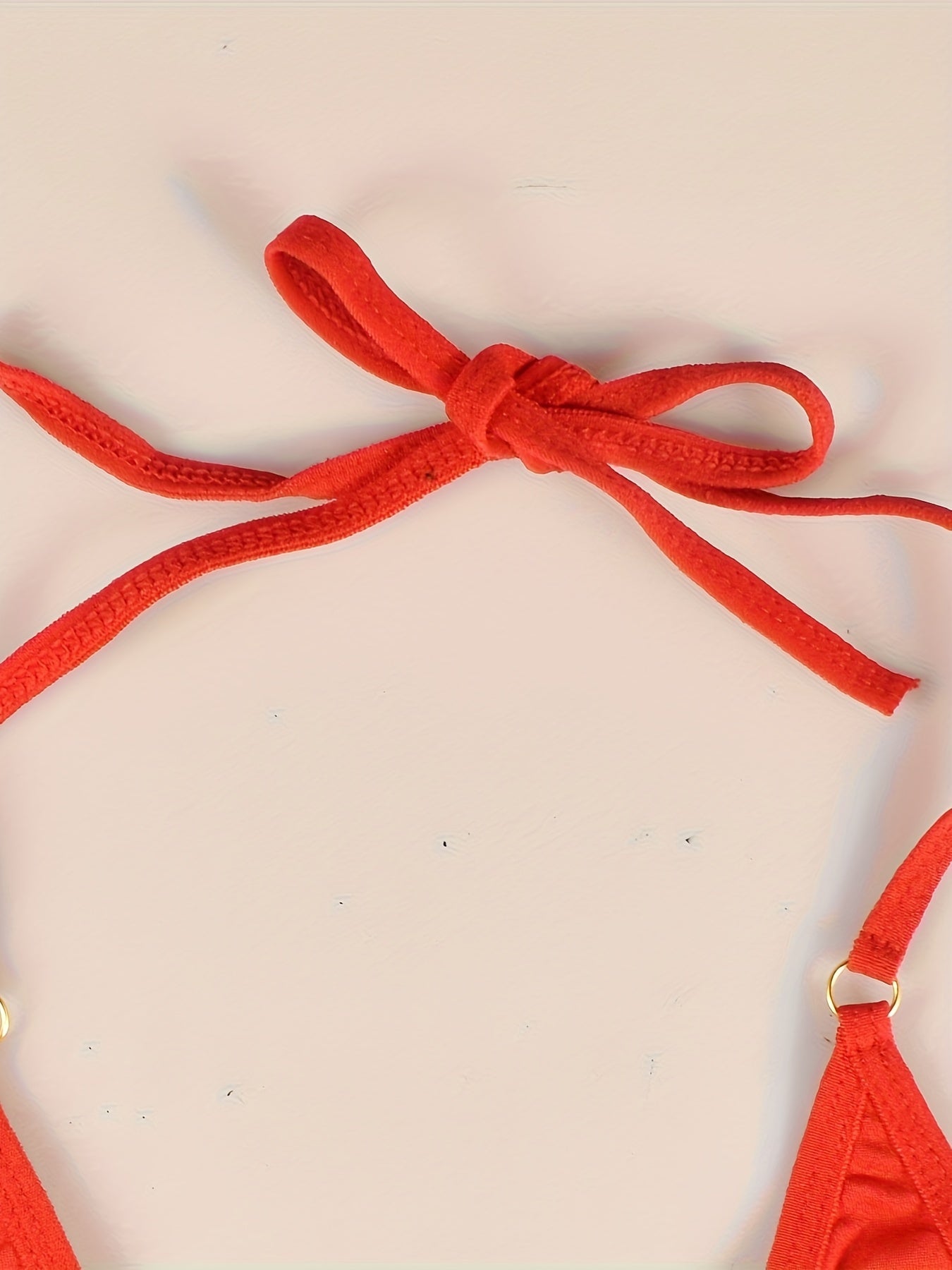 Women’s Backless Three-Point Lingerie Set Satin Adjustable Straps