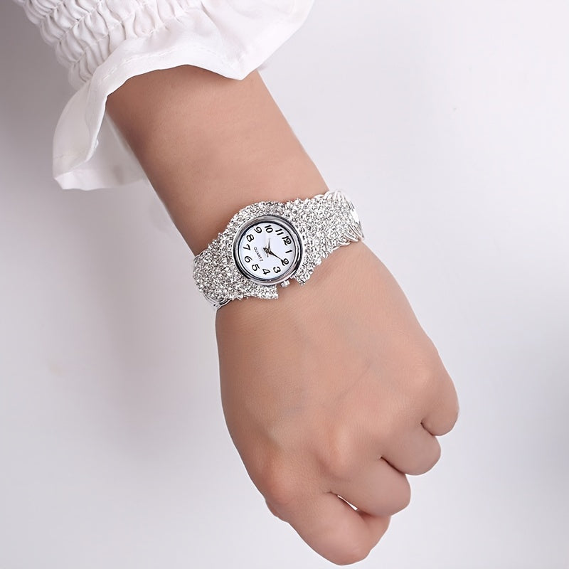 Women’s Bohemian Luxe Watch with Rhinestones and Elegant Design