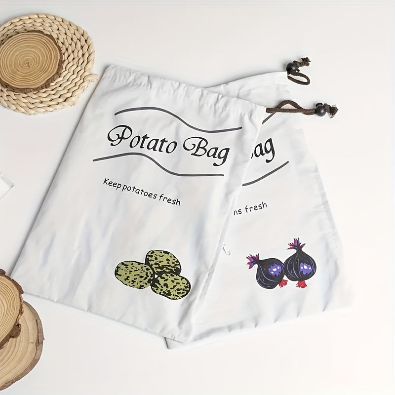 Долговечный холщовый мешок для хранения овощей — сохраняет картофель и лук, предотвращает прорастание и организует кухню