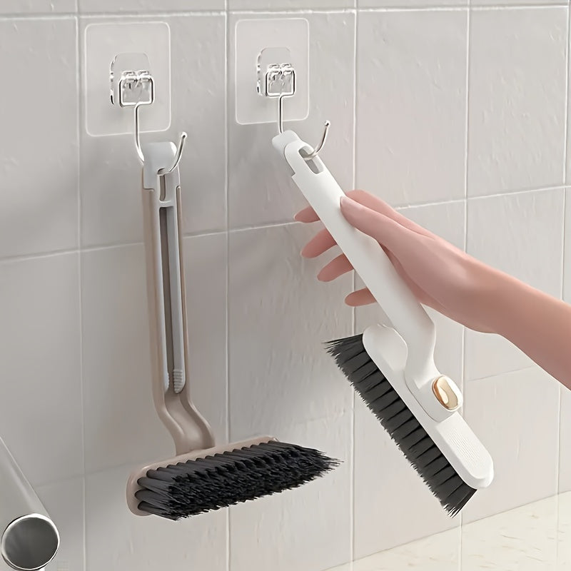 360-Degree Rotating Cleaning Brush Set with Clip and Scraper for Bathroom Kitchen
