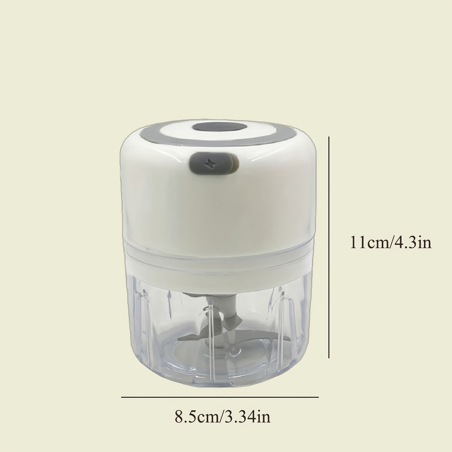 Picadora eléctrica de alimentos USB recargable, mini picadora de ajo, jengibre y cebolla, procesador de verduras en 3 colores